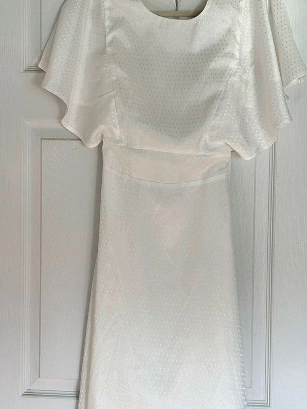 Lulus Cabaret White Polka Dot Backless Midi Dress. NWT
